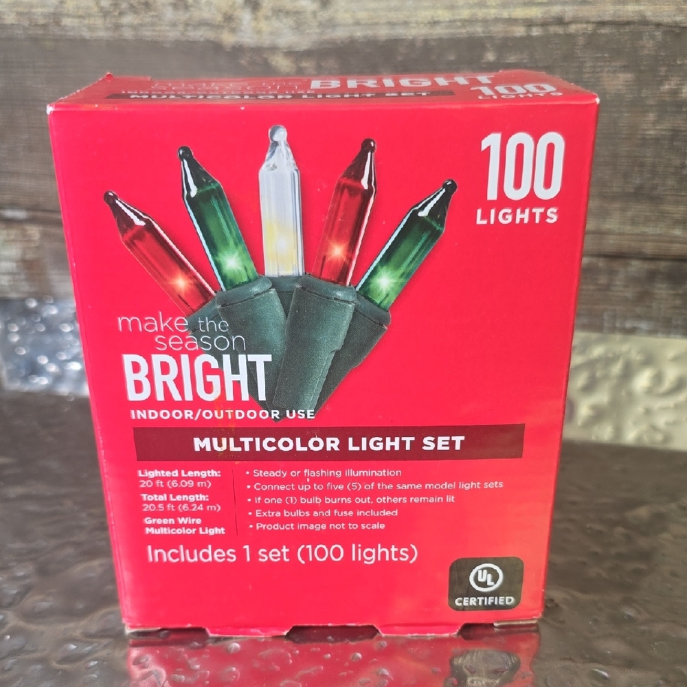 Make The Season Multicolor Light Set - 100 Lights, NEW